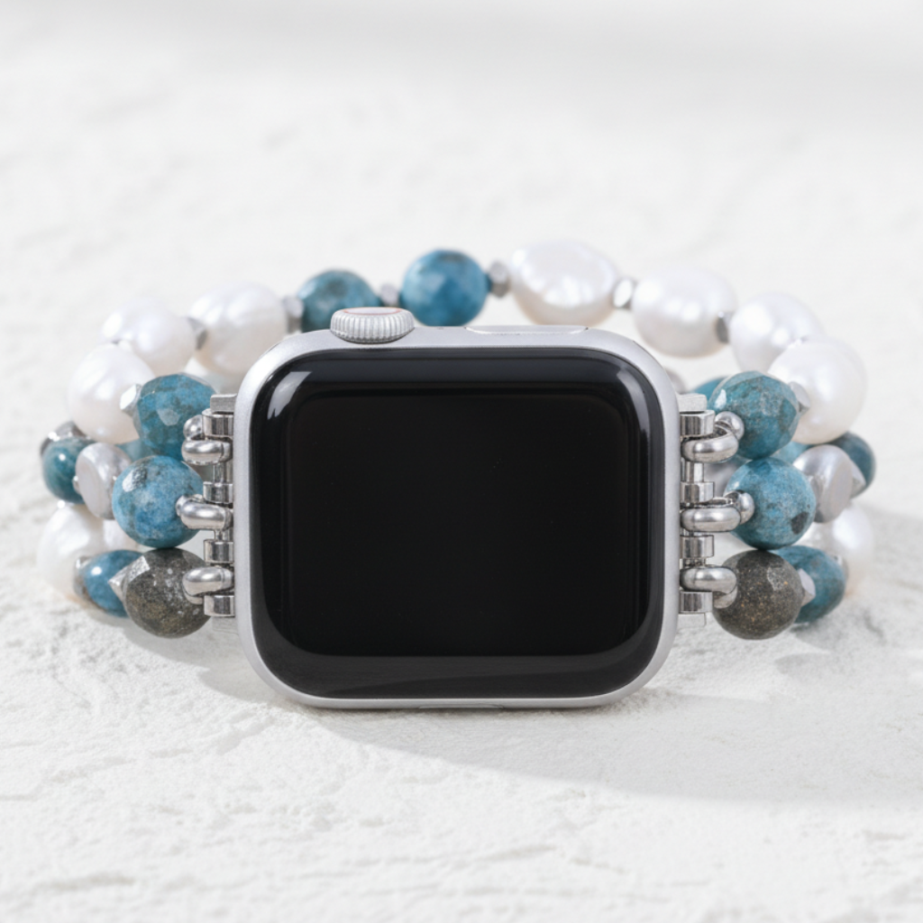 Correia Elástica Platinum Noir para Apple Watch