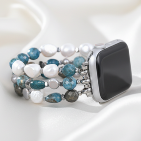 Correia Elástica Platinum Noir para Apple Watch