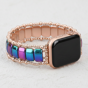 Pulseira Elástica Apple Watch Euforia Rosa