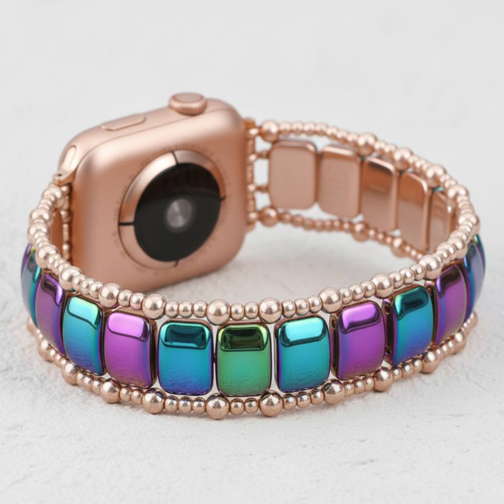 Pulseira Elástica Apple Watch Euforia Rosa