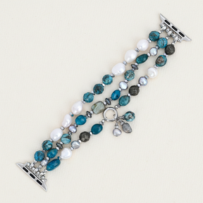 Correia Elástica Platinum Noir para Apple Watch