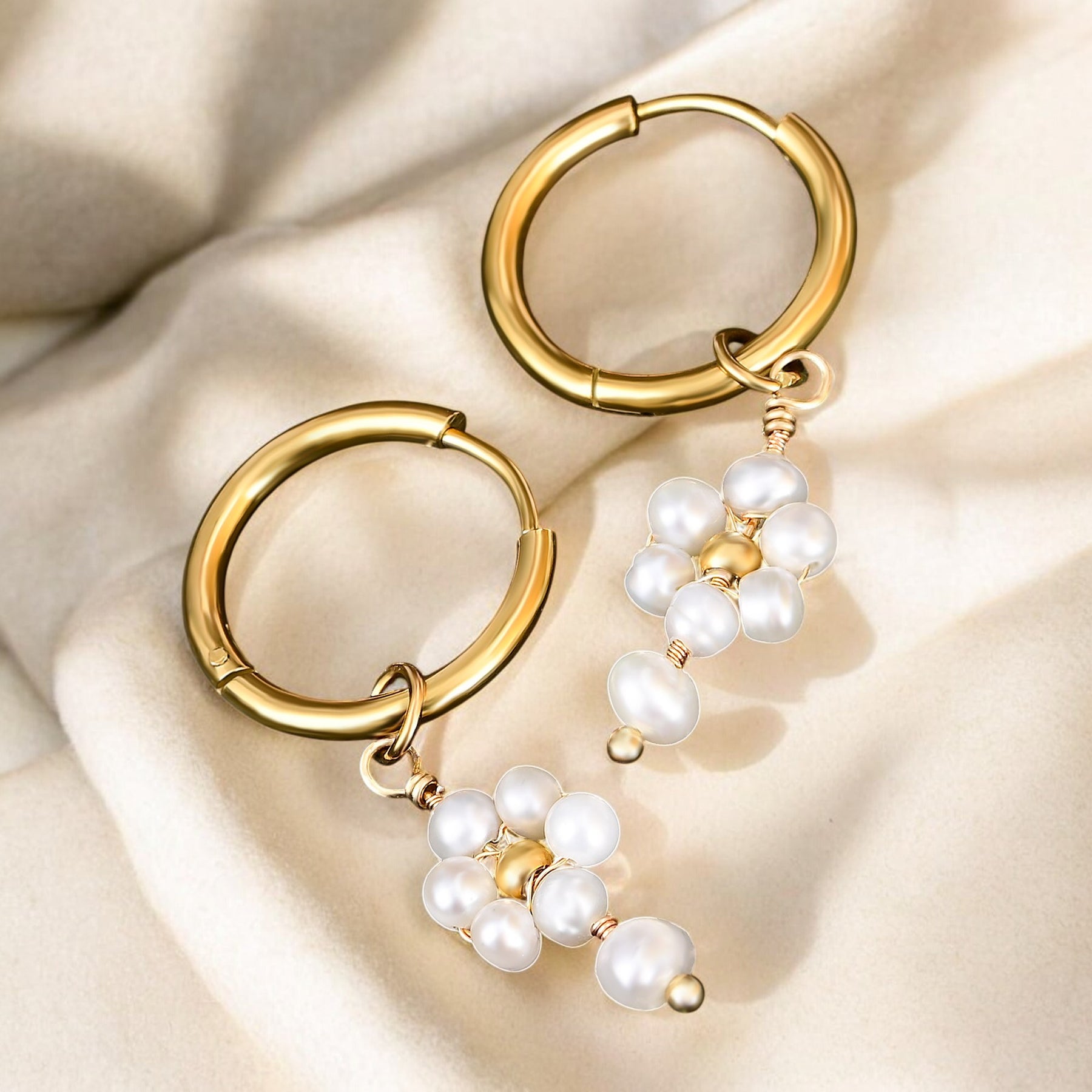 Brincos de Argola Blossom Pearl