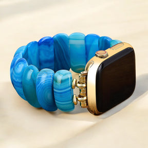 Pulseira Elástica Blue Lagoon Agate para Apple Watch