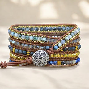Pulseira Envolvente de Labradorite Etérea