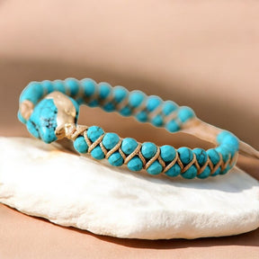 Pulseira Étnica com Charme Turquesa
