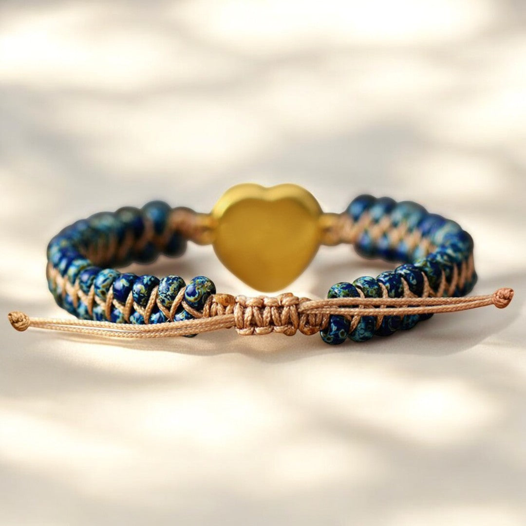 Pulseira de coração de opala da amizade eterna