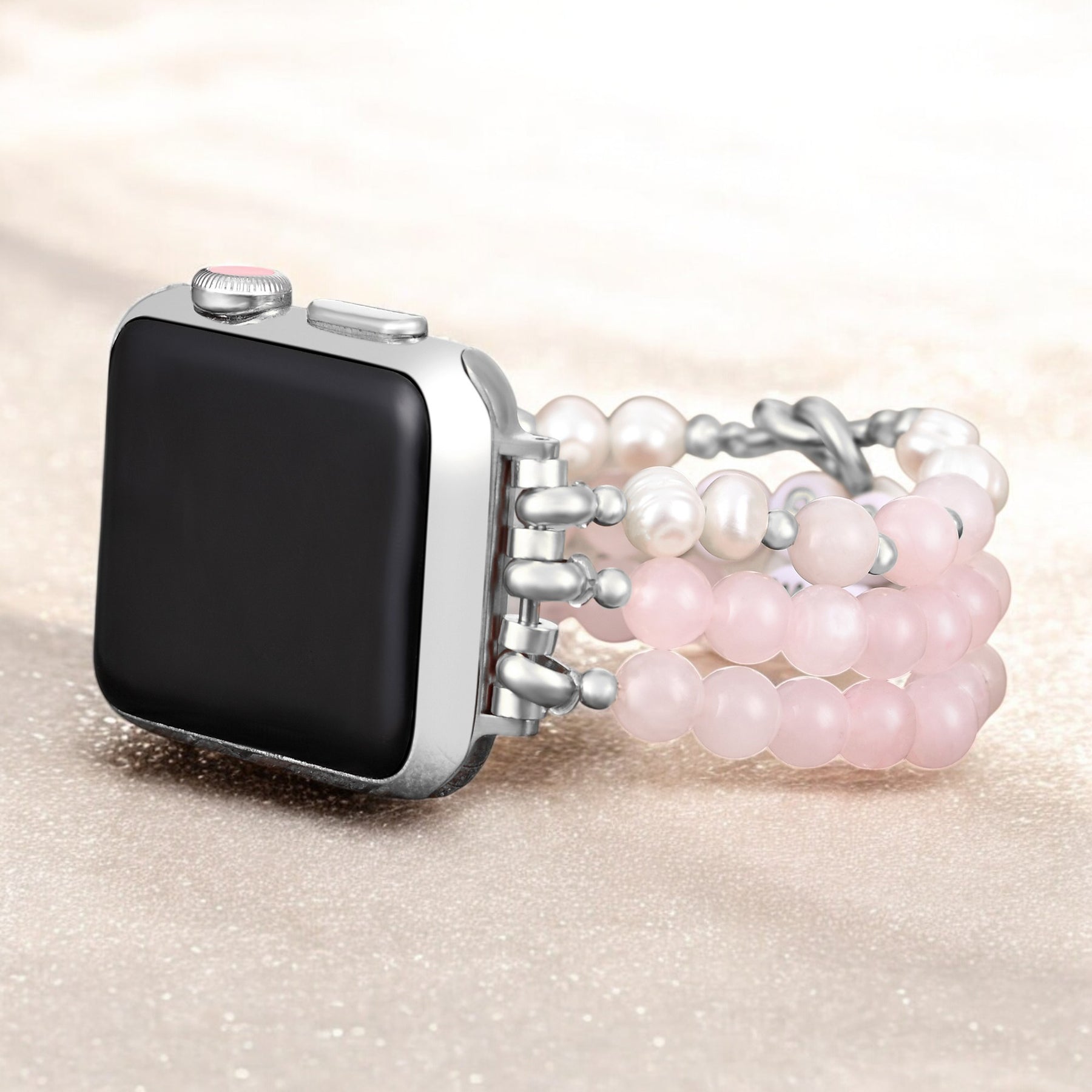 Pulseira Elástica Boss Mom Rose Quartz para Apple Watch