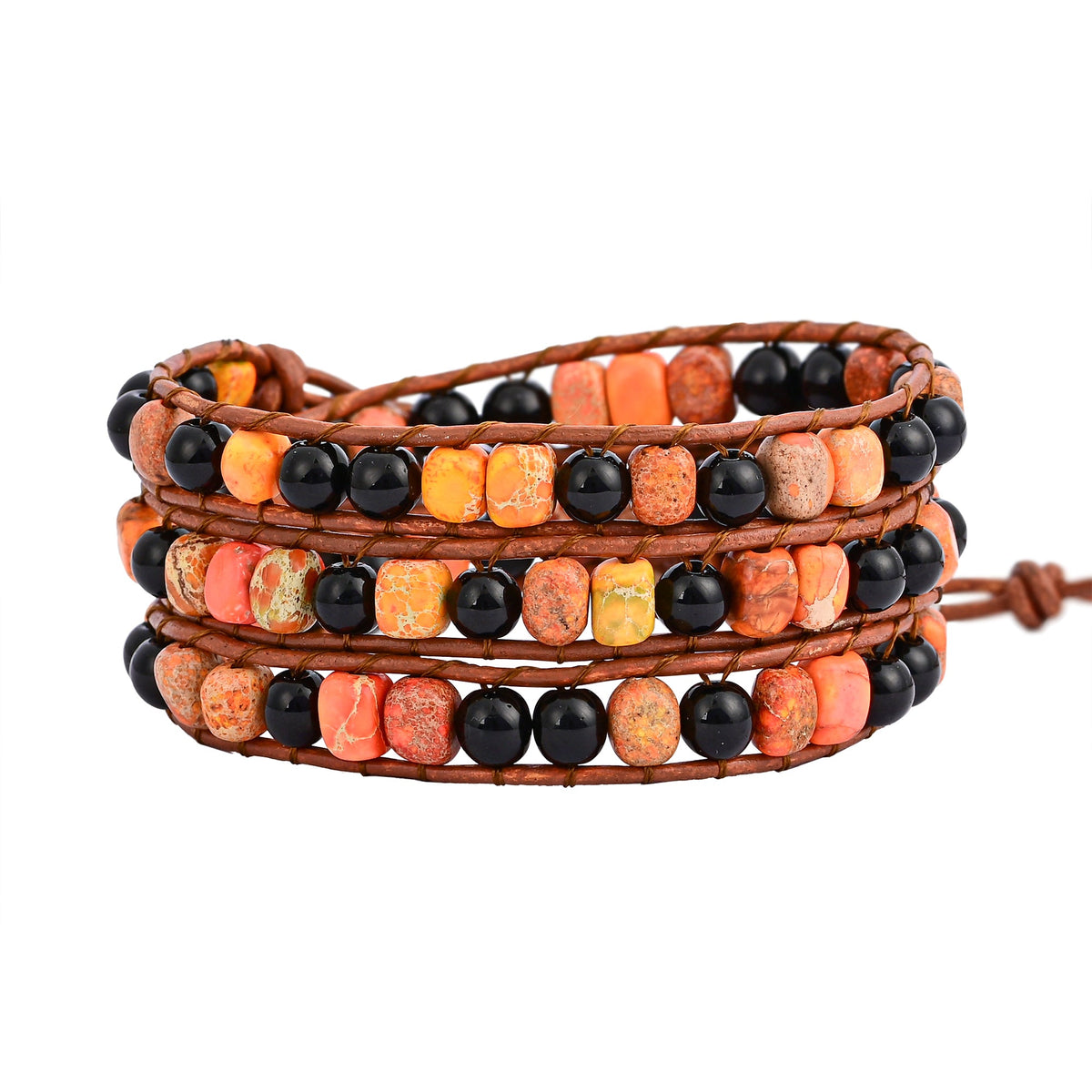 Pulseira Envolvente de Ágata Assustadora