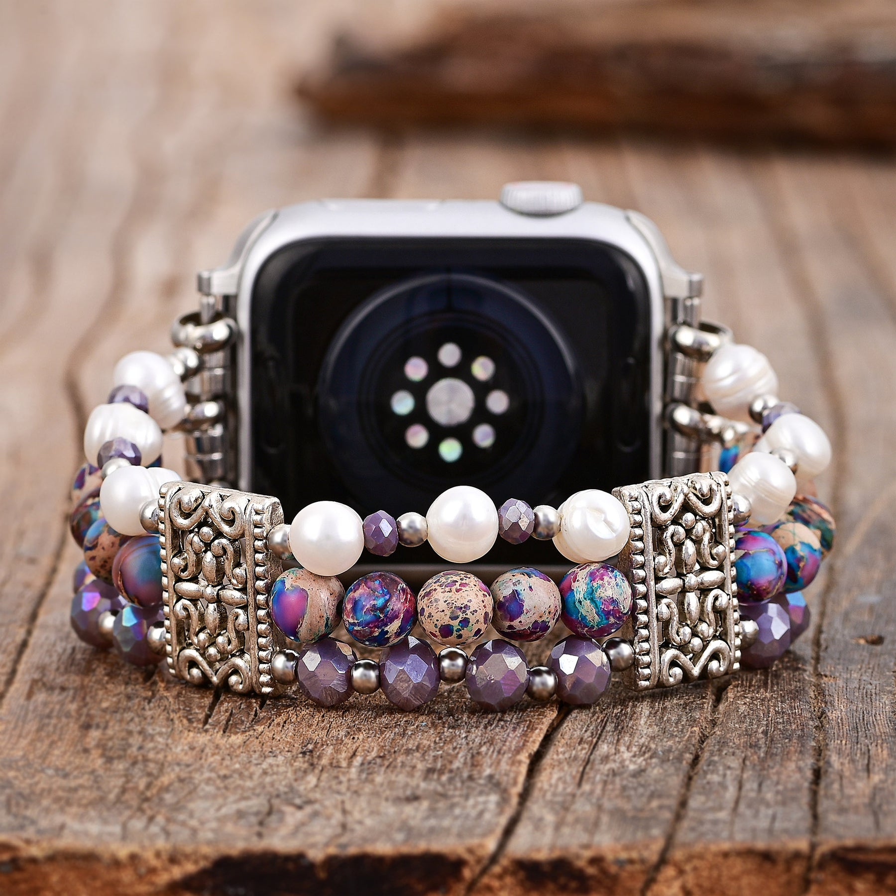 Pulseira de Apple Watch Artisanal Jasper Oasis Stretch