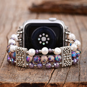 Pulseira de Apple Watch Artisanal Jasper Oasis Stretch