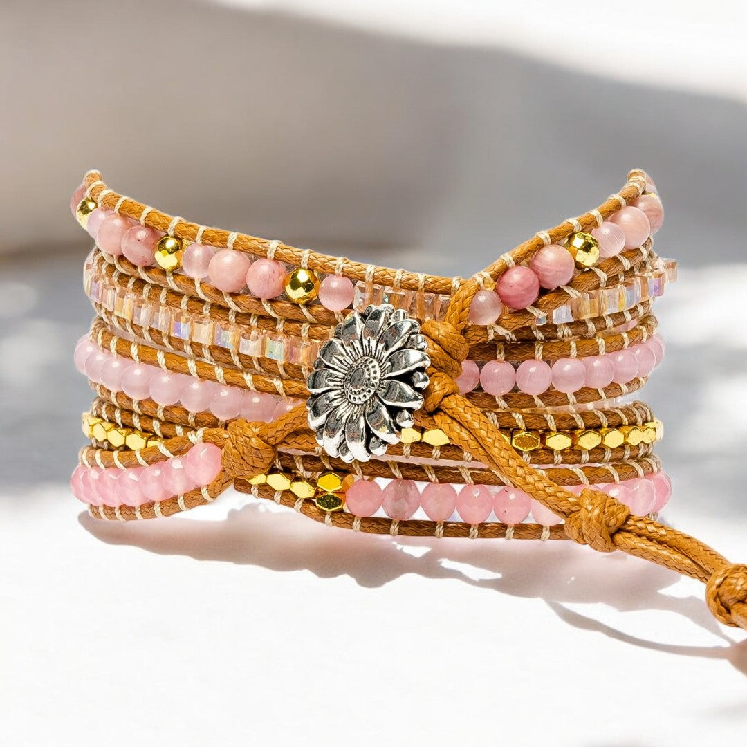 Pulseira Apple Watch em Quartzo Rosa Dourado