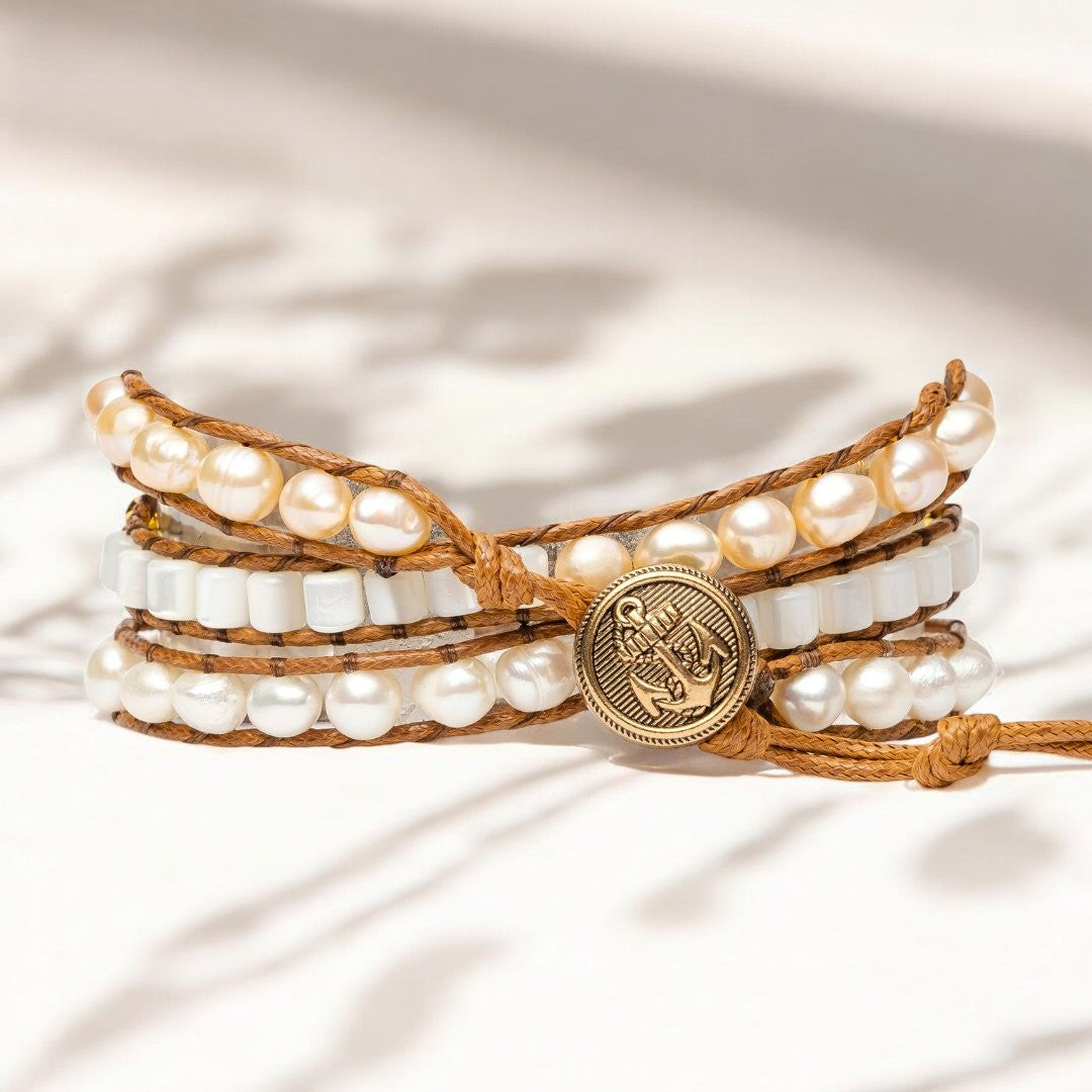Pulseira Apple Watch com Pérola de Água Doce Elegante