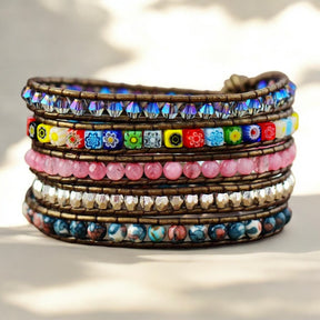 Pulseira Envolvente de Proteção Flor de Cura