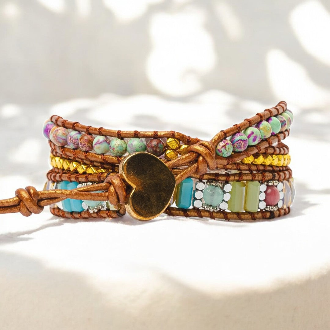 Pulseira Envolvente de Rodocrosite Curativa