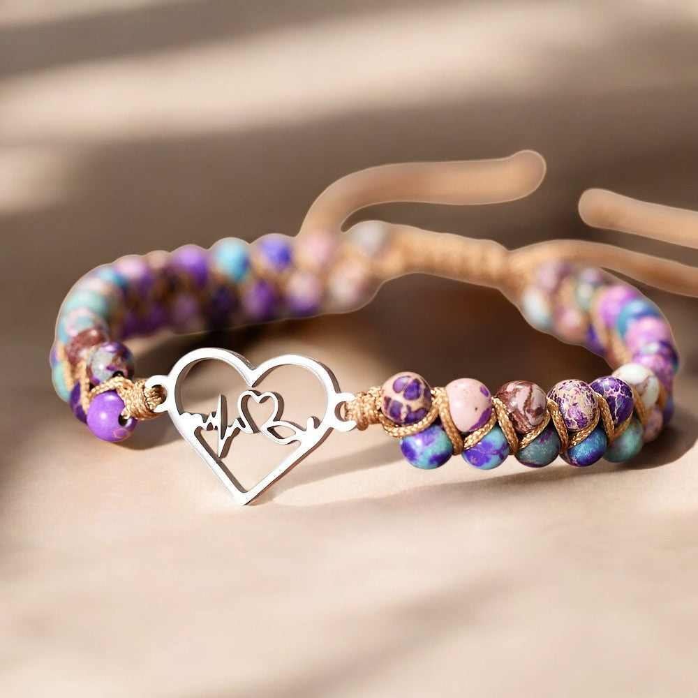 Pulseira de Cura com Pingente de Batimento Cardíaco