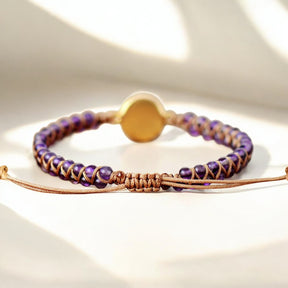 Pulseira de cura de ametista intensa