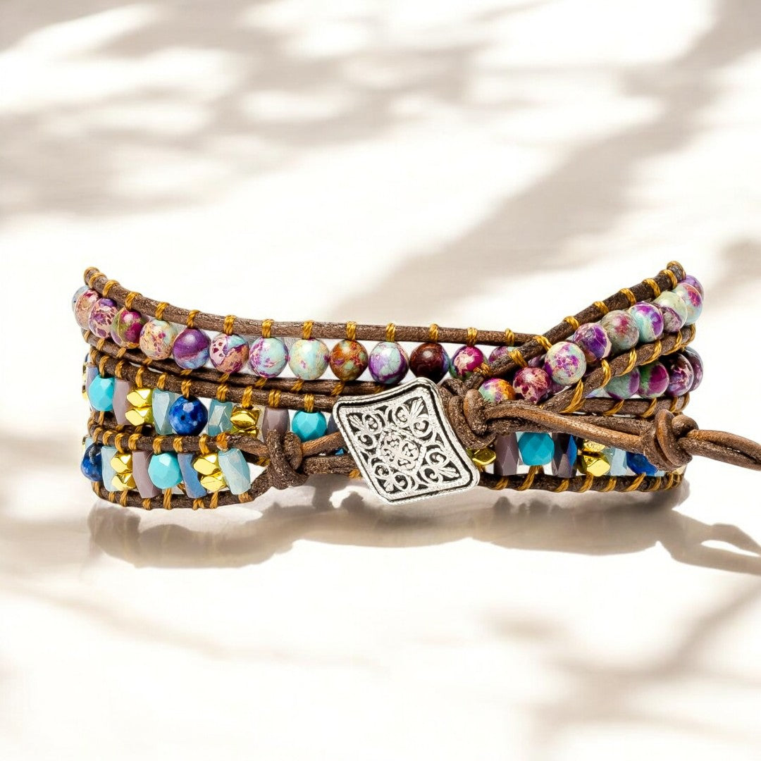 Pulseira Envolvente Intensa de Jaspe Imperador