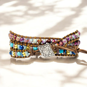 Pulseira Envolvente Intensa de Jaspe Imperador