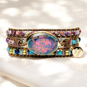 Pulseira Envolvente Intensa de Jaspe Imperador