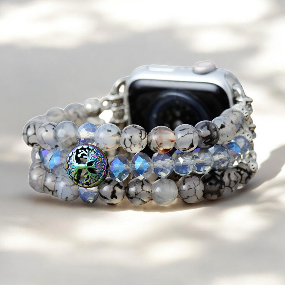 Pulseira Elástica de Cristal Labradorite para Apple Watch