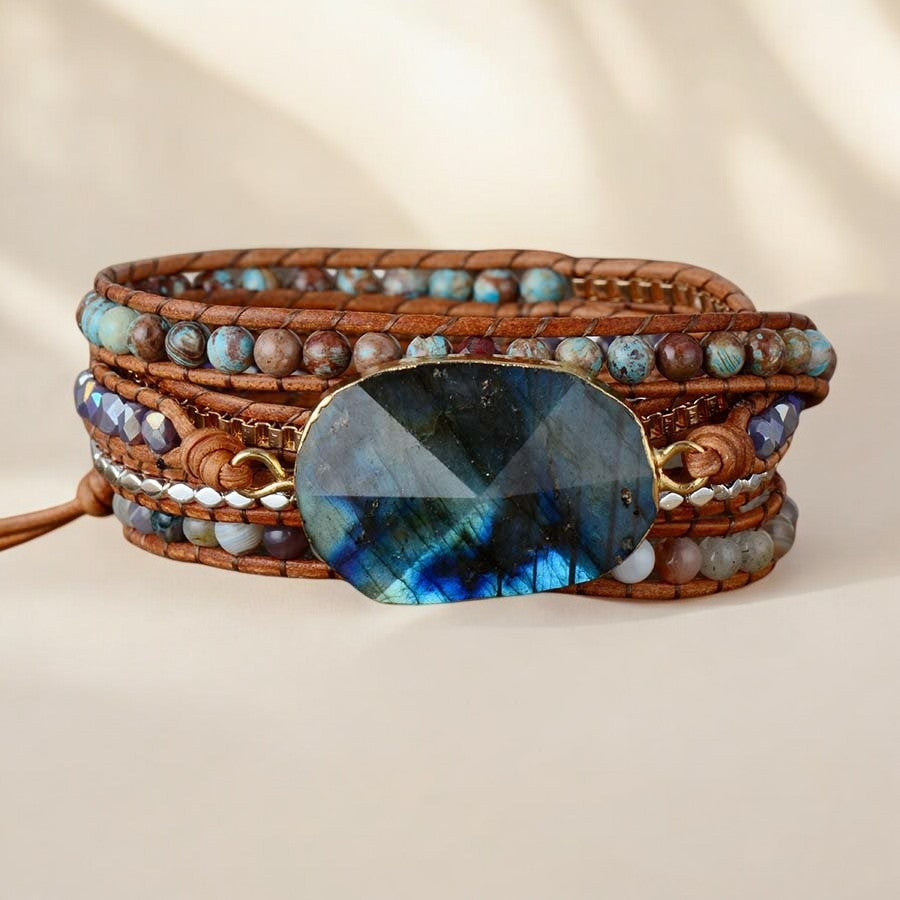 Pulseira Enrolada Labradorite Wanderer