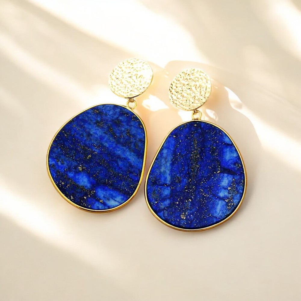 Brincos pendentes de proteção Lapis Lazuli