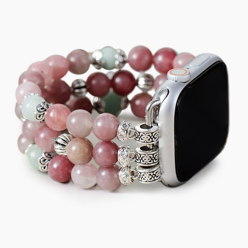 Correia elástica Apple Watch cor rosa escuro