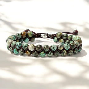 Pulseira Masculina de Turquesa Africana