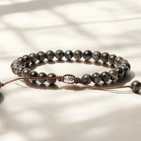 Pulseira Masculina de Jaspe Preto