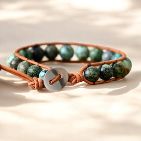 Pulseira Boho Africana de Turquesa para Homem