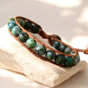 Pulseira Boho Africana de Turquesa para Homem