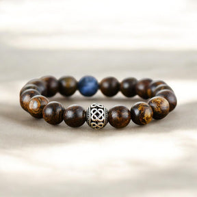 Pulseira Tibetana de Bronzite para Homem