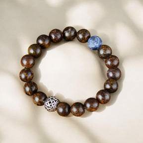 Pulseira Tibetana de Bronzite para Homem