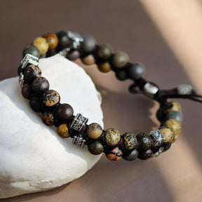 Pulseira Charmosa de Jaspe para Homem