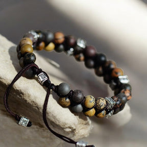 Pulseira Charmosa de Jaspe para Homem