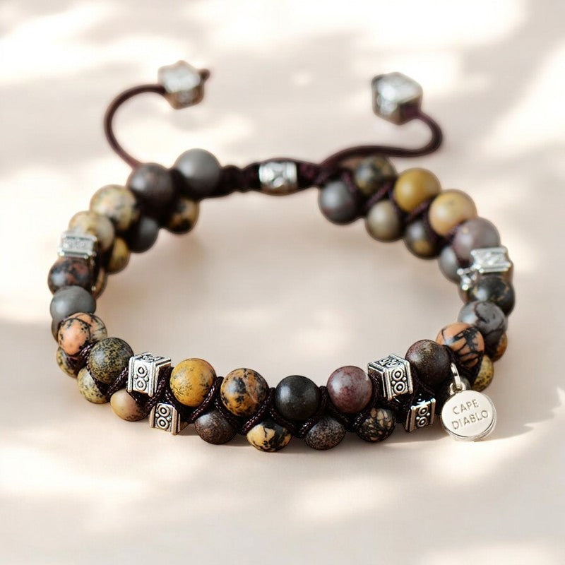 Pulseira Charmosa de Jaspe para Homem