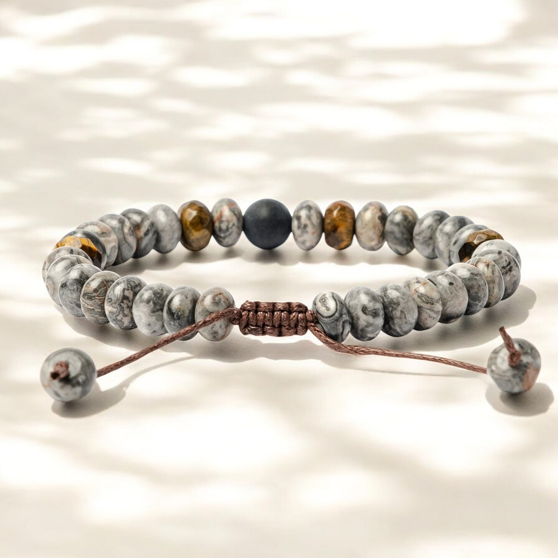 Pulseira Masculina Jasper & Tiger Eye