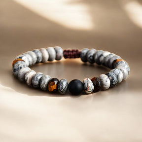 Pulseira Masculina Jasper & Tiger Eye