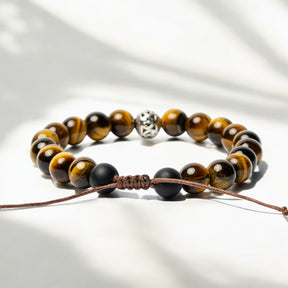 Pulseira tibetana olho de tigre masculina