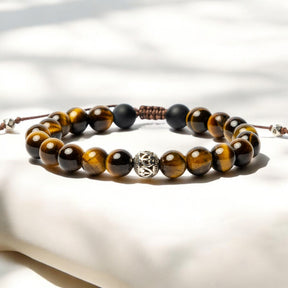 Pulseira tibetana olho de tigre masculina
