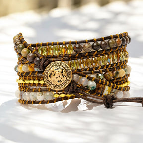 Pulseira Envolvente de Ágata Deusa do Luar