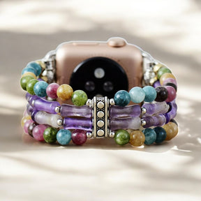 Pulseira elástica Mosaic Amethyst para Apple Watch