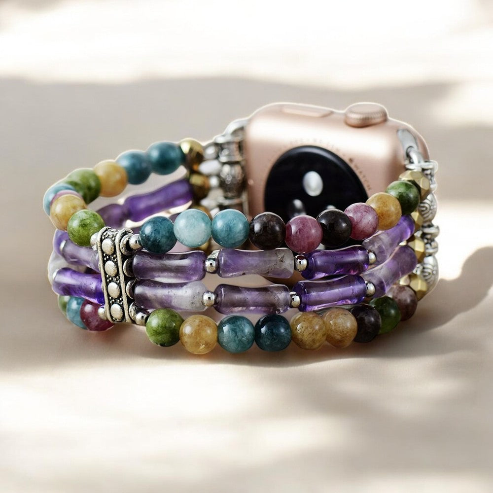 Pulseira Elástica Mosaic Amethyst para Apple Watch