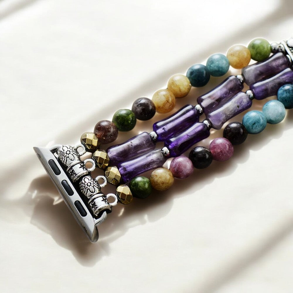 Pulseira elástica Mosaic Amethyst para Apple Watch
