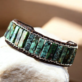 Pulseira de punho turquesa oceânica