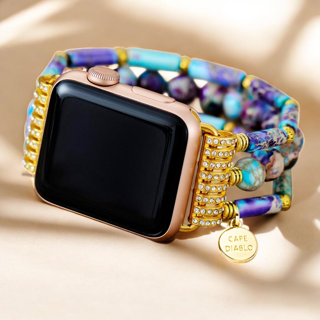 Pulseira Elástica de Jaspe Periwinkle para Apple Watch