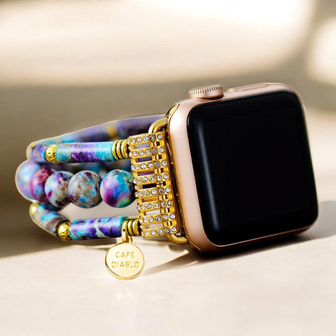 Pulseira Elástica de Jaspe Periwinkle para Apple Watch