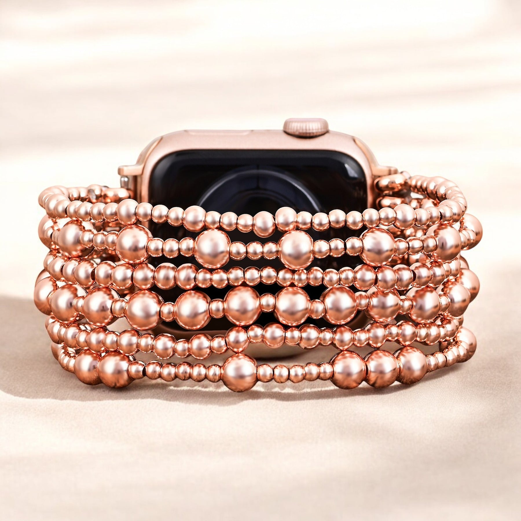 Pulseira Apple Watch Serenity em Ouro Rosa