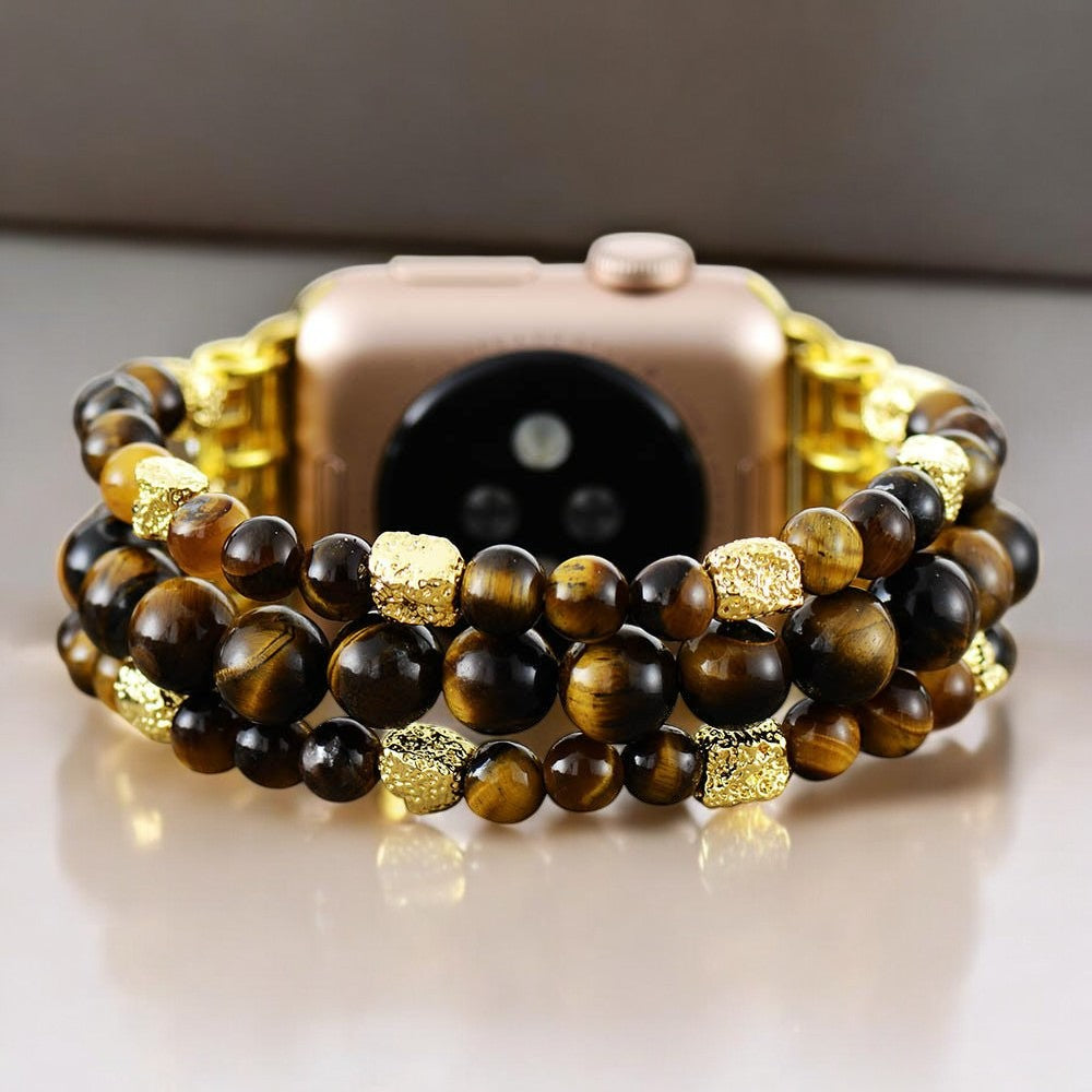 Pulseira elástica Tiger Eye Gleam para Apple Watch