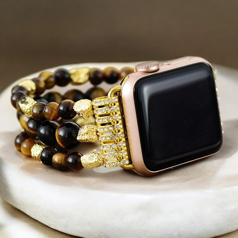 Pulseira elástica Tiger Eye Gleam para Apple Watch